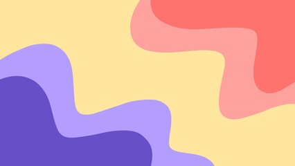Minimalist abstract background of pastel pink and purple color waves