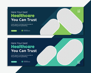 Modern and professional medical banner or cover design, web banner template