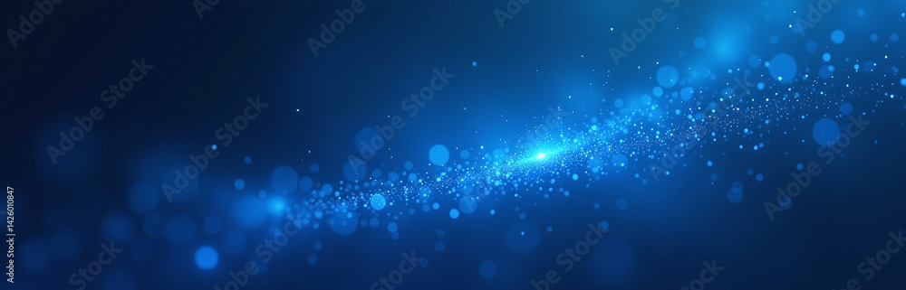 Aufkleber a glowing blue particle shines on a dynamic gradient background with an infinite loop of animation.