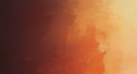 Abstract Painting Brush Strokes in Orange and Brown