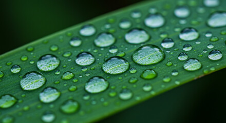 Dewdrops on a Lush Green Leaf Nature s Tiny Jewels Sparkling in Morning Light