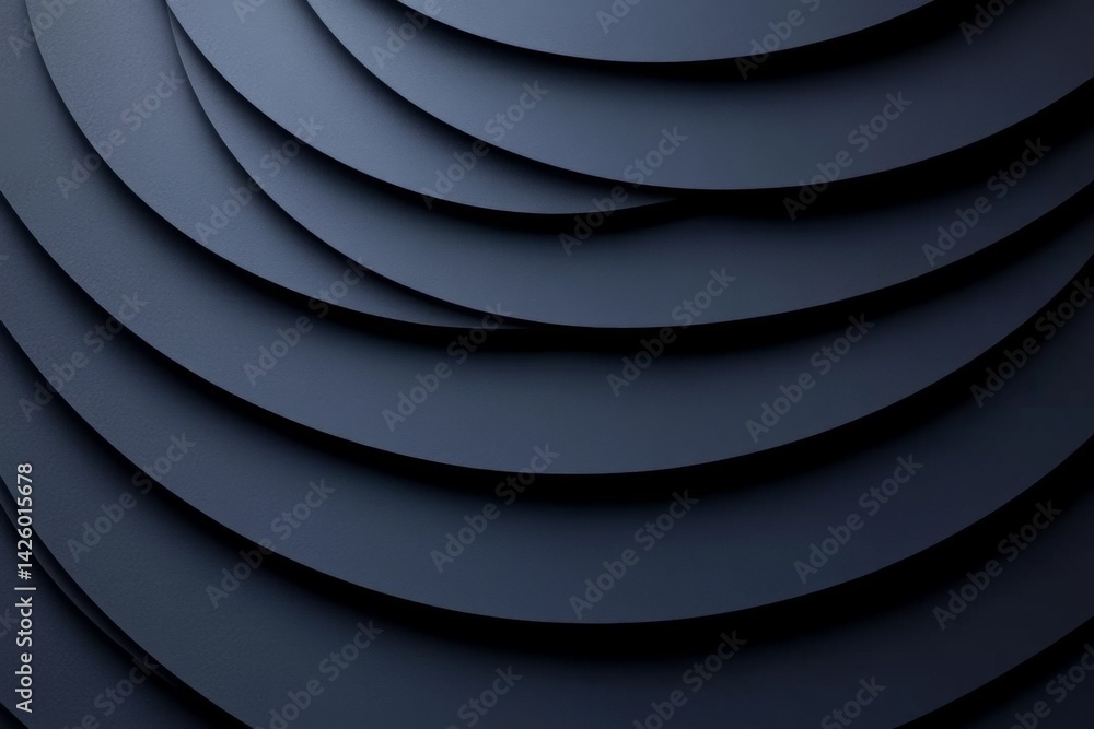 Aufkleber curved layers of dark material create a captivating abstract design suitable for modern art and inte