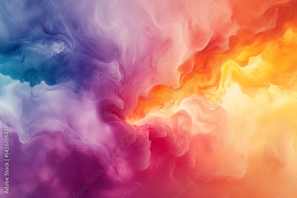 Aufkleber Vibrant abstract swirls of color create a mesmerizing and energetic composition in this artistic representation