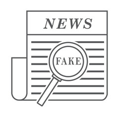 Newspaper icon outline collection or set in black and white