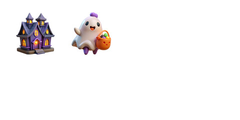 Obraz premium halloween pumpkin isolated on transferant background