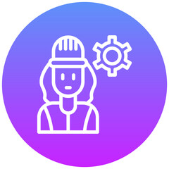 Female Engineer Icon