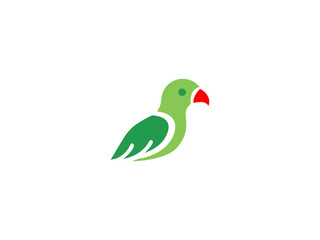 Fototapeta premium Colorful Parrot Illustration for Design Projects , A simple, stylized illustration of a parrot, perfect for use in various design projects.