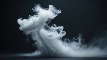 Isolated white fog or smoke on background