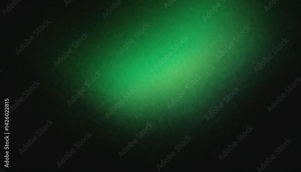 Poster grainy glowing green light pattern on black background with gradient noise texture an absorbing and 