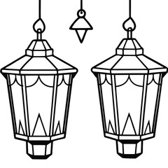 street lamp vector illustration