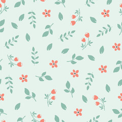 Abstract floral scandi vector pattern