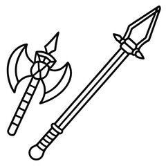 vector illustration of a sword