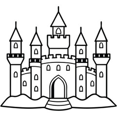 Fototapeta premium castle on the hill