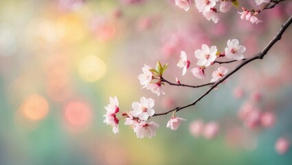 Cherry blossoms against a soft blurred backdrop