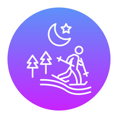 Night Skiing Icon