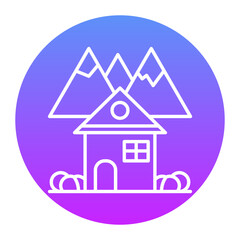 Ski Lodge Icon