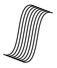 vector illustration of a black and white feather