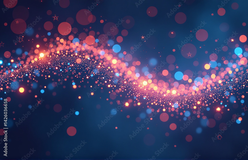 Aufkleber A Background Design That Incorporates Fantasy Elements Like Sparkle And Glitter In A Continuous Loop Pattern For Added Visual Interest.