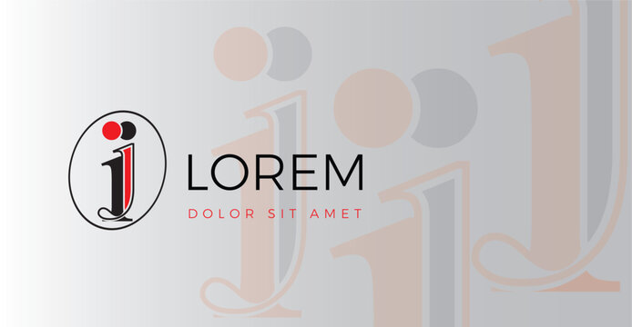 The simple style combines text with the initial letter ij