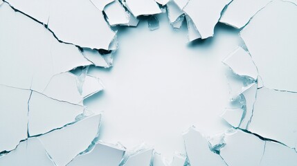 Cracked Surface with Fractures and an Empty Center for Background and Design Imaging Needs