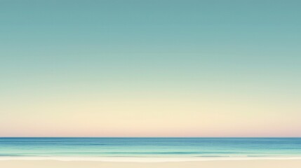 Obraz premium Serene Gradient Background from Blue Sky to Teal Ocean at Dawn