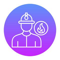 Firefighter Male Icon