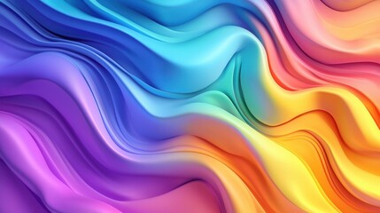 Obraz premium Smooth Rainbow Gradient Background with Vibrant Color Flow