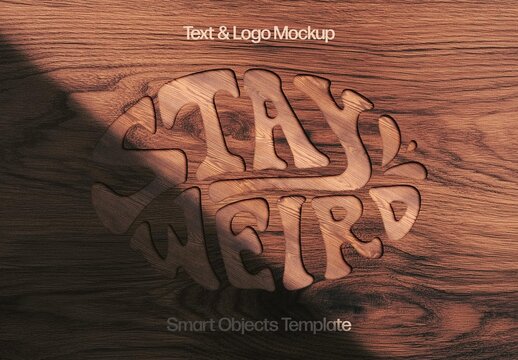 Retro Woodcut Text Effect Mockup With Generative AI