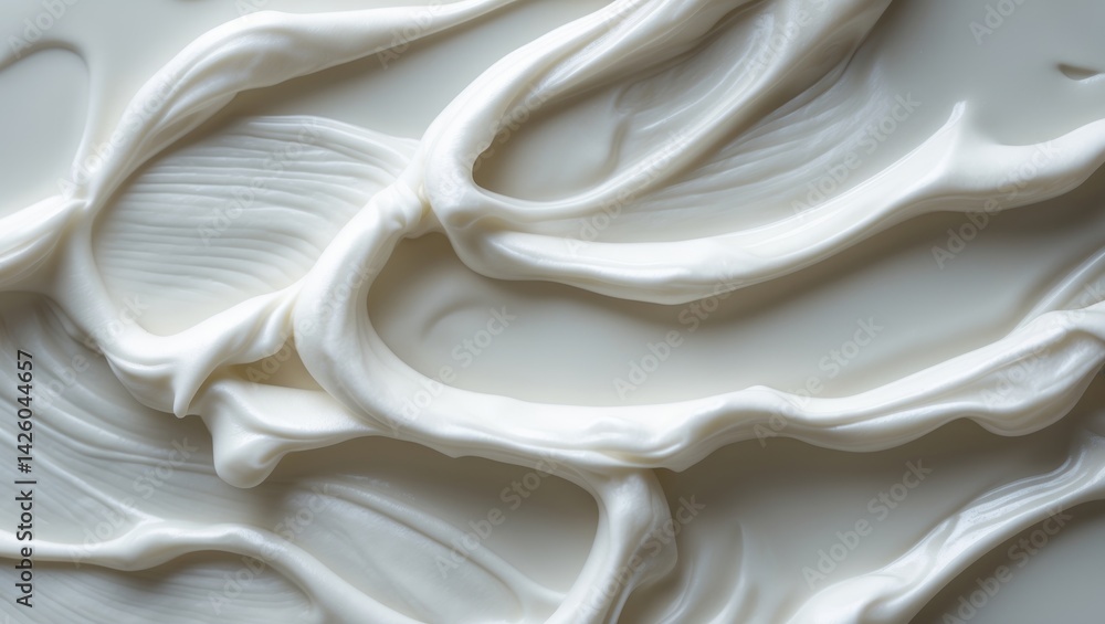 Poster abstract white foam texture with smooth water pattern as background