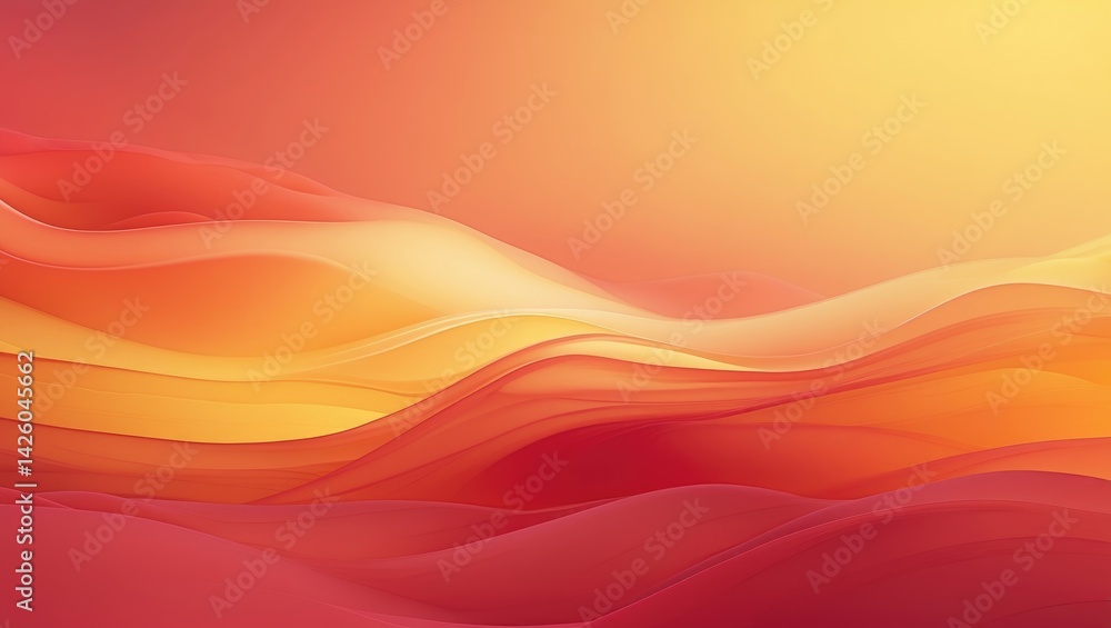 Poster orange abstract background with yellow color and gradient effects