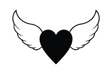 Fototapeta premium heart and wings
