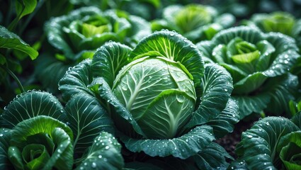 Home-grown organic cabbage and cauliflower harvest for healthy eating