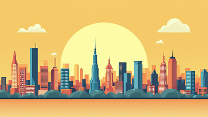 Obraz premium Illustration of iconic New York City