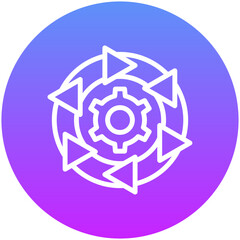 Circle Arrow Process Icon