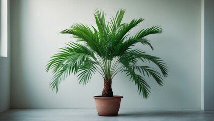 Palm tree in a flowerpot