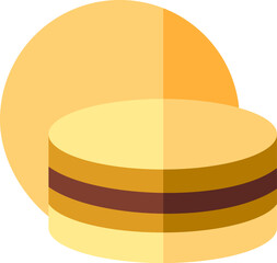 alfajor illustration on a white background 