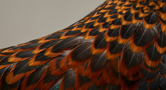 Golden Laced Wyandotte Chicken Feathers Captivating Textural Pattern Close-Up