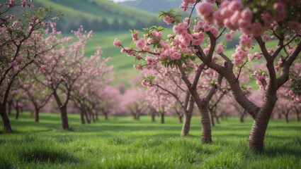 Naklejka premium Orchard blossom with a shallow depth of field