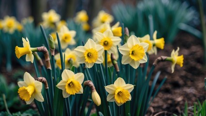 A cluster of vibrant yellow flowers