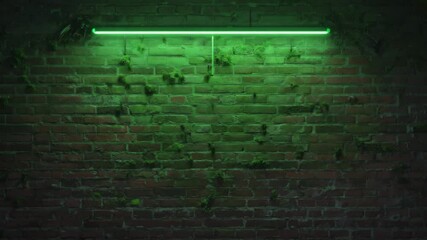 green color neon lights wall street reflections introduction video motion