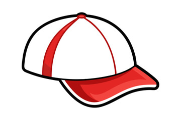 Modern Baseball Cap with White Design