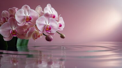 Exotic white and blue orchid flower arrangement