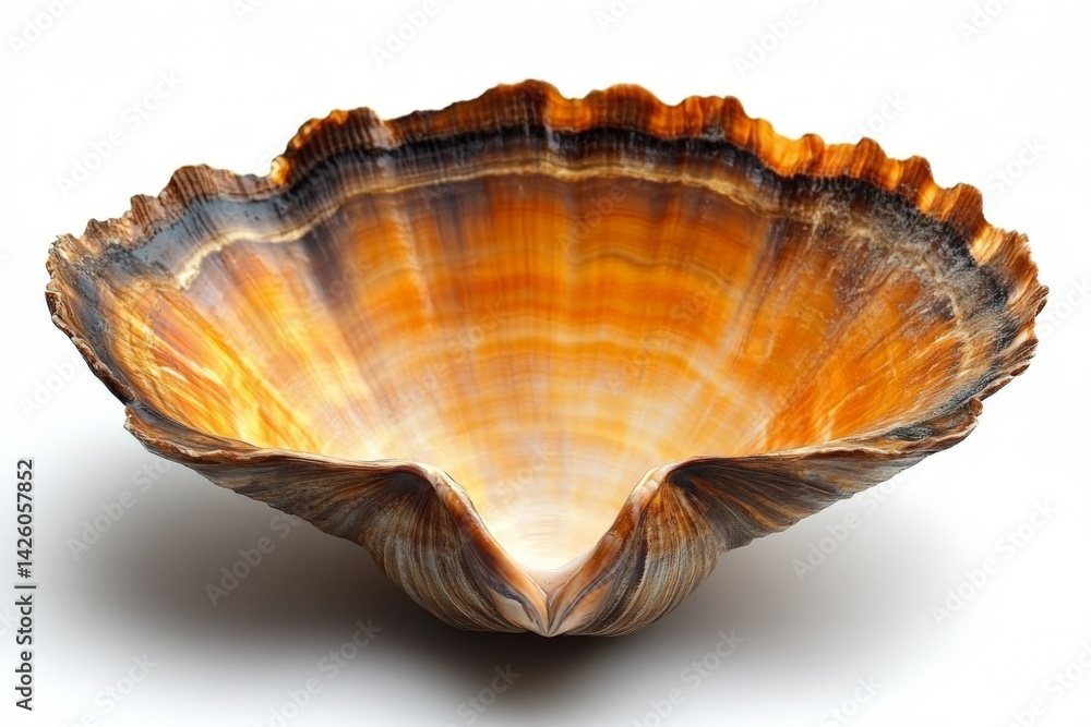 Poster exquisite natural shell showcasing vibrant colors and unique texture from ocean waters