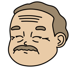 따뜻한 미소의 노인과 세대 간 인사