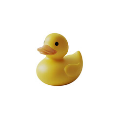 3D Render of a Yellow Rubber Duck Toy