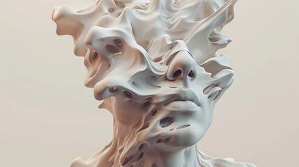 Delirium concept showcasing altered mind, confusion, and cognitive instability