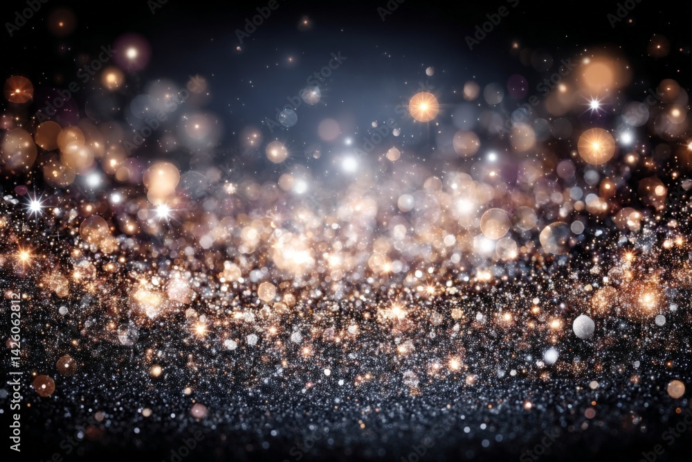 Aufkleber sparkling lights create a mesmerizing effect in a twilight sky during a festive celebration