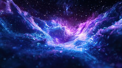 Galactic Particle Swirl Background
