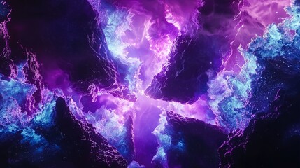 Shimmering Quantum Nebula Background