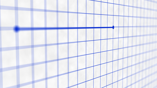 A Graph Paper with two points - Blue Ink Version 2